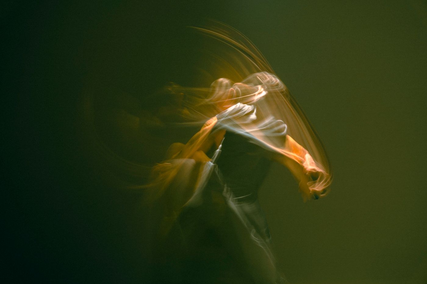 A dancer captured during a performance