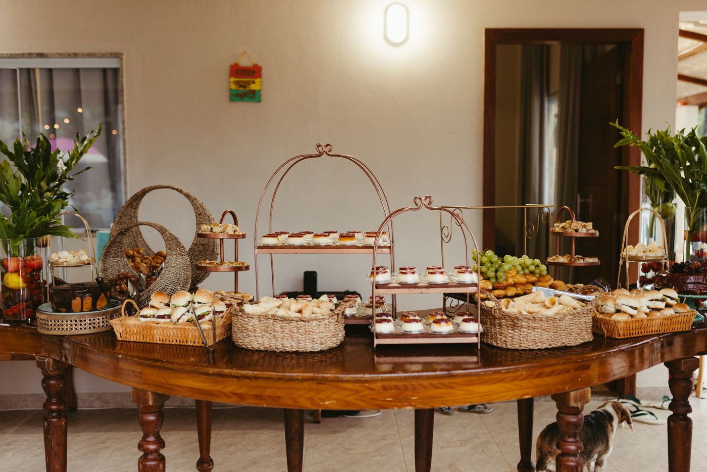 An event buffet with assorted pastries