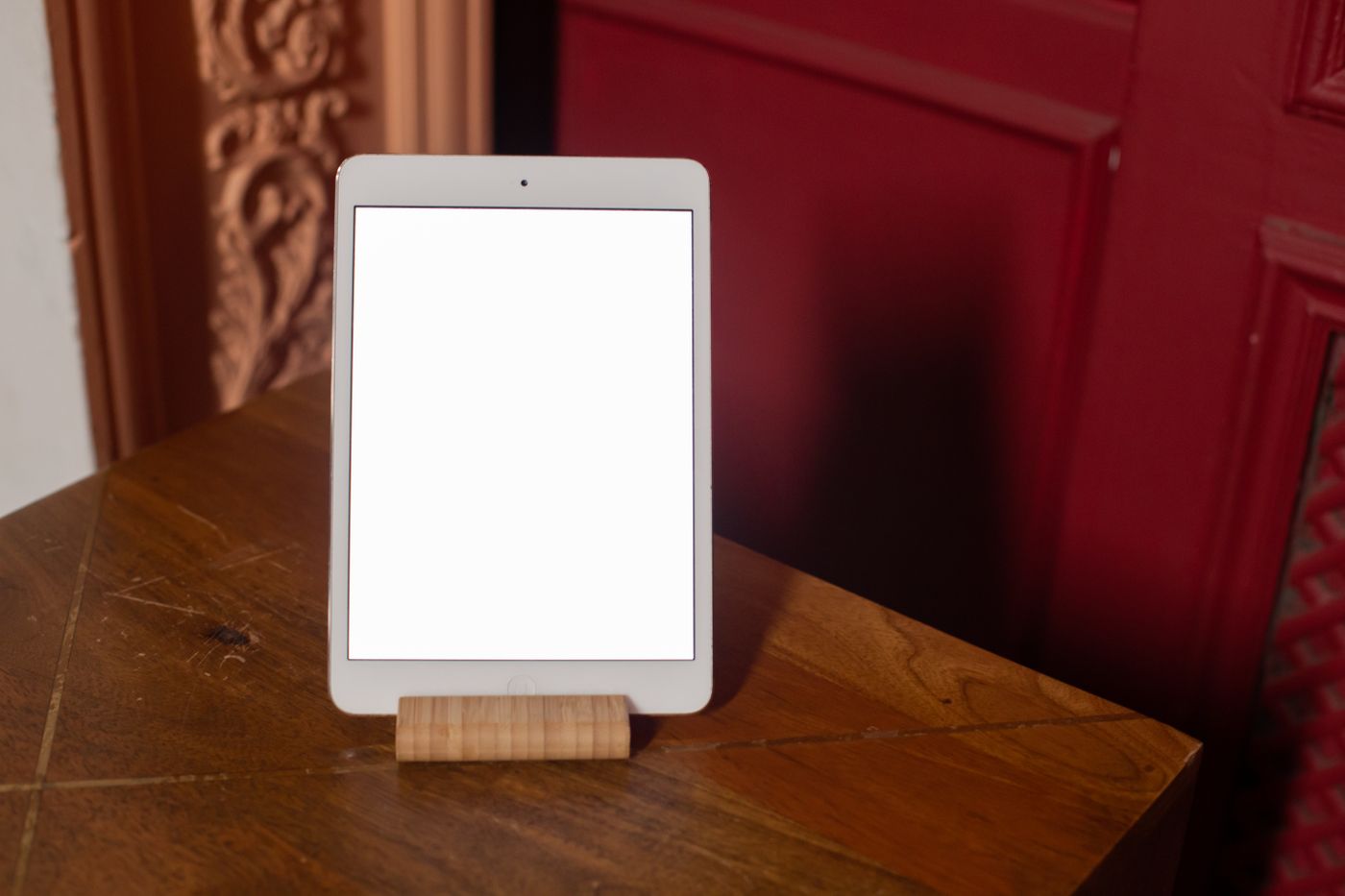 A tablet computer in close-up