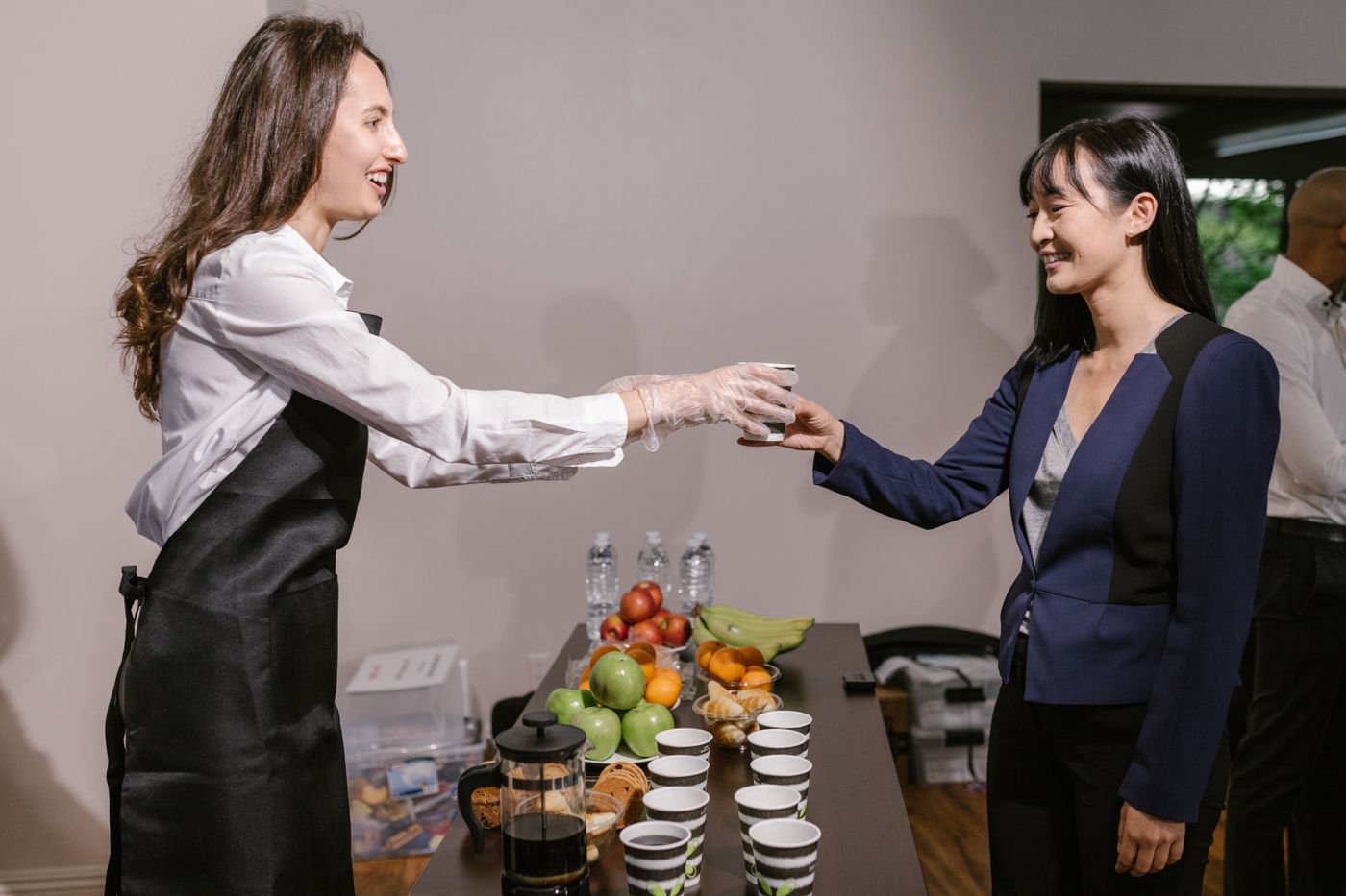 Coffee service at a catering event